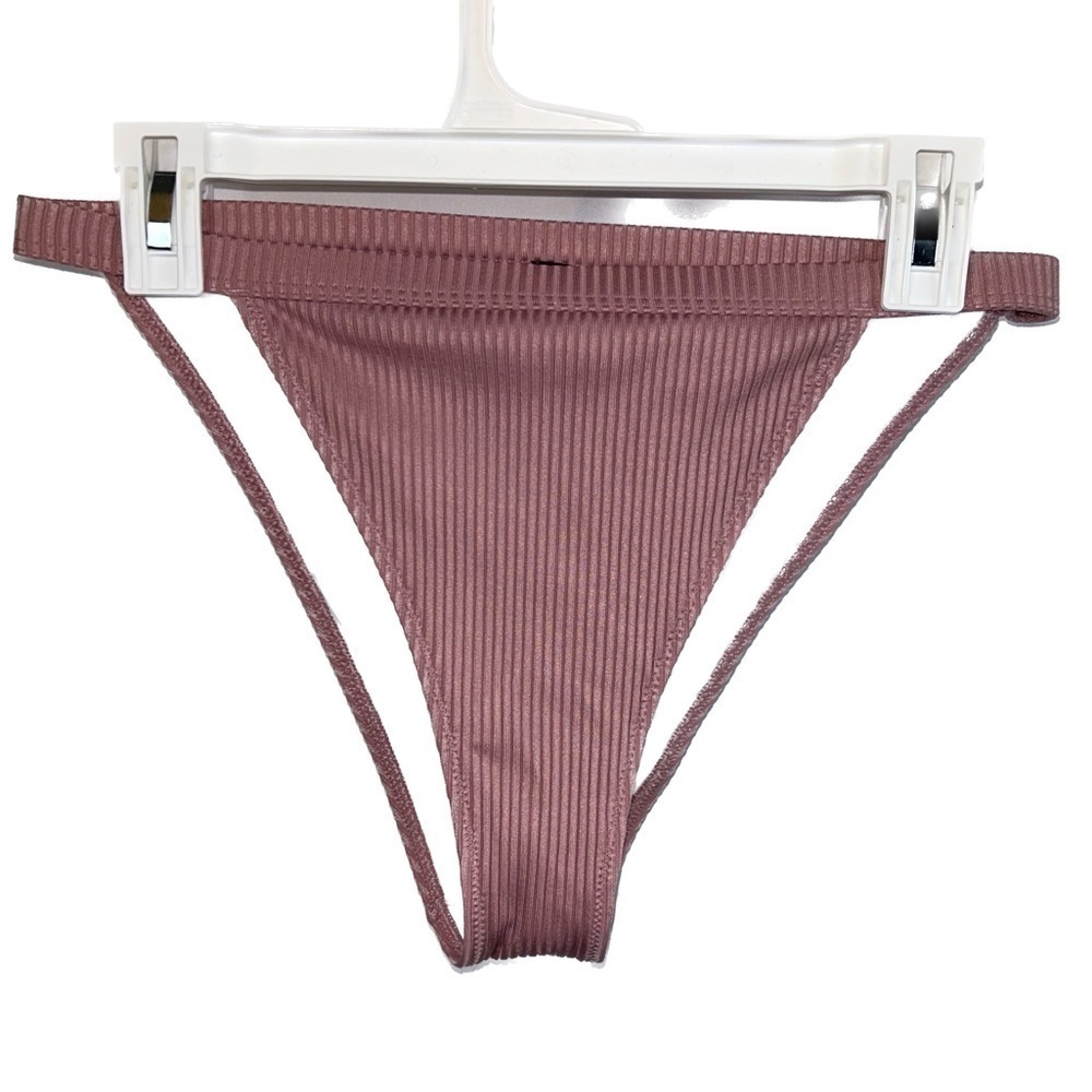 PINK Victoria’s Secret Bikini Bottom Swim Ribbed High Leg High Waisted Mini